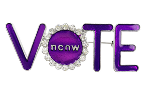 VOTE ncnw - brooch