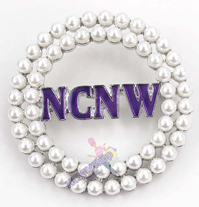 Pearl Round Pin (Brooch) - 2 styles