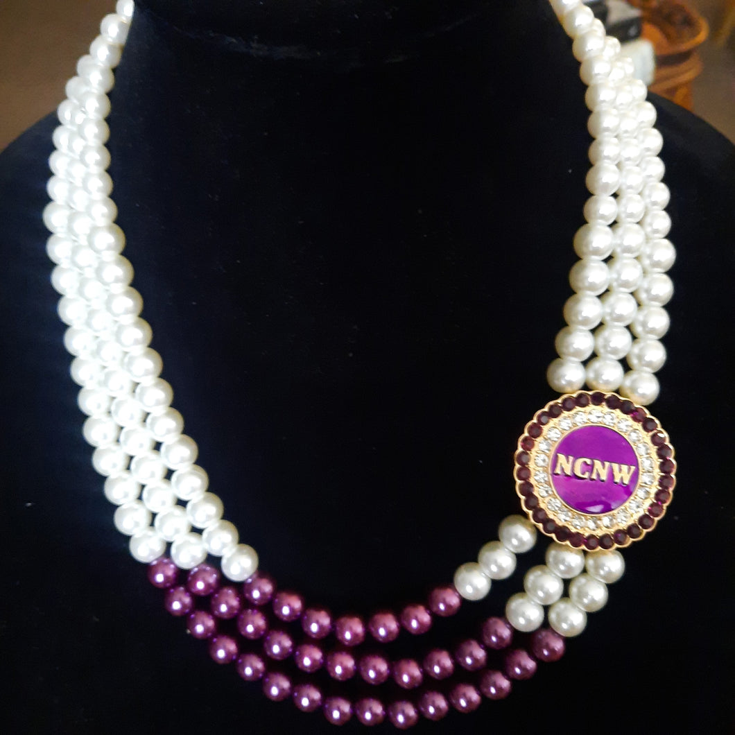Classic Three Strand Pearl Necklace